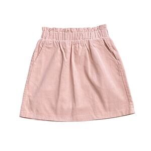 Copper Key Small Pink Corduroy Mini Skirt Elastic Waist Pull On Pockets NWT